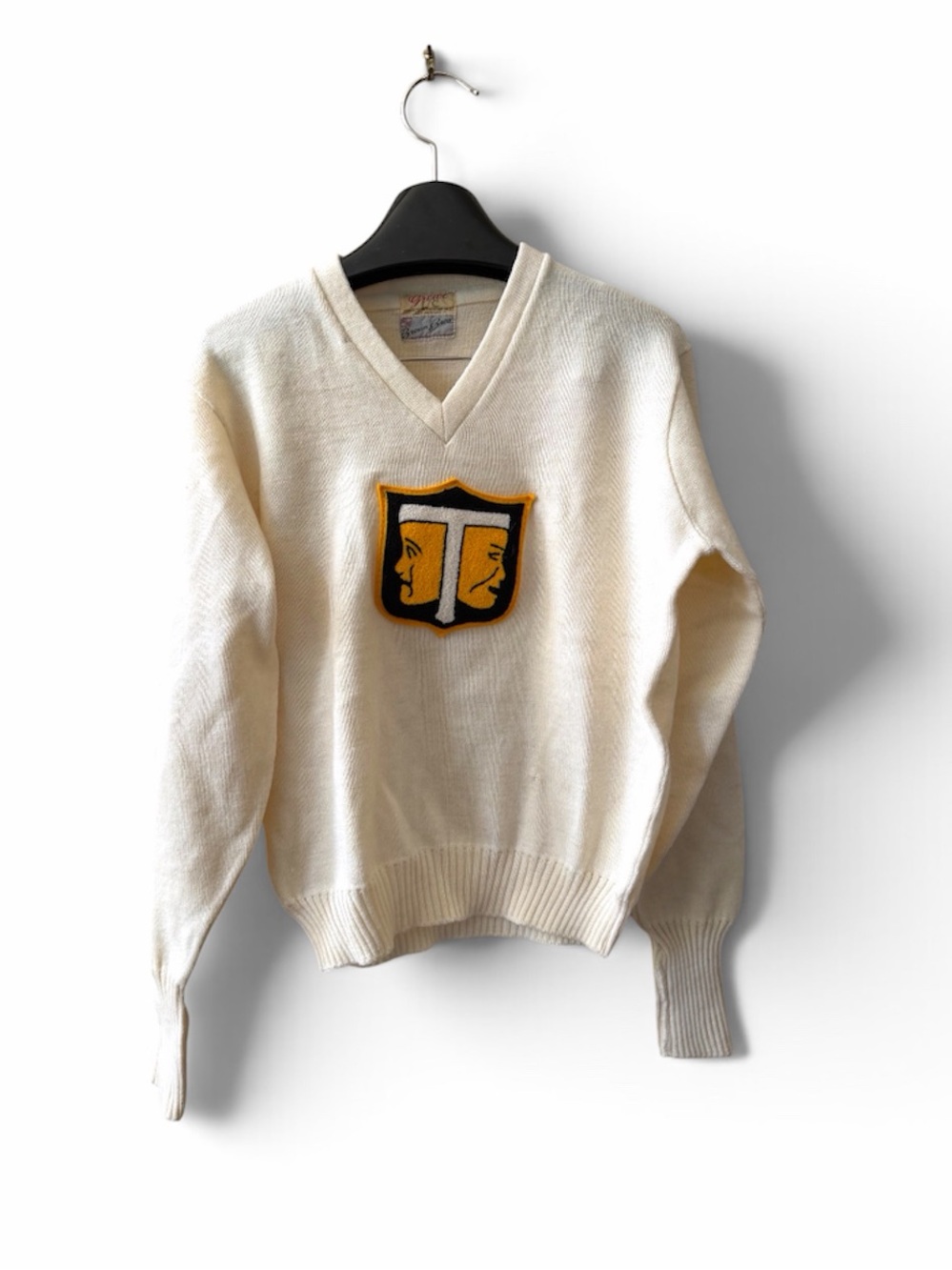 Grewe Brown Bros Varsity Letterman Theatre Drama Club Sweater Sz M-L 1950’s